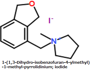 CAS#1-(1,3-Dihydro-isobenzofuran-4-ylmethyl)-1-methyl-pyrrolidinium; iodide